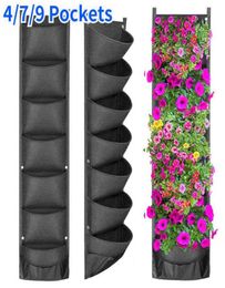 Wall Hanging Garden Grow Bag Felt Plant Growing Bag Flower Herbs Growing Pot Vertical Garden Planter Supplies Wall Mounted Bags H28489795