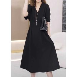 Good fit with pleats light luxury dress oversized womens clothing that covers the flesh and crotch slims down the waist and looks slimmer than the knee. 2024 Summer New