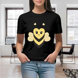 Women's T-Shirt B Love Heart for Valentines Day on B Lover Premium for Women Graphic Shirts Casual Short Slved Female T O-neck T-shirts Y240506