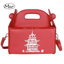Shoulder Bags Women's Bag Leather Female Designer Handbags Fashion Creativity Chinese Style Printing PU Over The M006