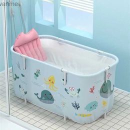 Bathing Tubs Seats 1.2M portable folding bathtub suitable for adult and childrens swimming pools large bathtubs buckets PVC insulated sauna bathrooms WX