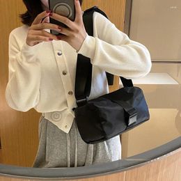 Evening Bags Simple Canvas Crossbody Bag Female Korean Version 2024 Underarm Girl Shoulder For Women Mobile Phone Package