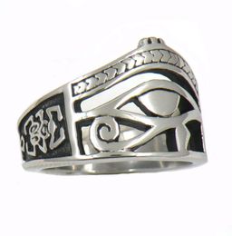 FANSSTEEL stainless steel mens or wemens Jewellery masonary Crab Egyptian pharaoh eyes ring masonic Ring 13W905812540