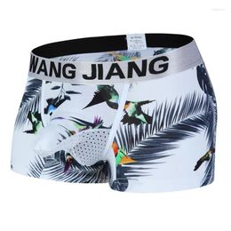 Underpants Fashion Man Ice Silk Nylon Boxers Funny Panties Male Gay Penis Pouch Elephant Nose Underwear Jockstrap Bulge Shorts