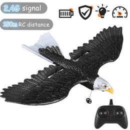 Z59 Dual Channel 2.4G Glider RC Aeroplane with Eagle Style Remote Control EPP Foam Drone Simple Control Toys for Kids Gift 240429