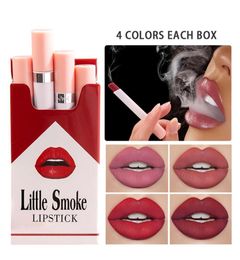 HANDAIYAN Smoke Lipstick Set Waterproof Matte Velvet Lips Makeup Lip Gloss Long Lasting Moisture Cosmetic Lipstick2459227