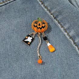 Brooches 2024 Halloween Cute Pumpkin Enamel Pin Ghost Metal Badge Brooch For Jewelry Accessory Gift Kids Friends