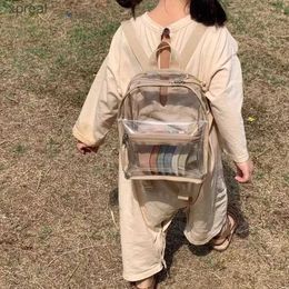 Sırt çantaları Koreli çocuk sırt çantası büyük kapasiteli atıştırmalık oyuncak depolama çantası pvc jöle şeffaf sırt çantası yaz plaj çantası wx