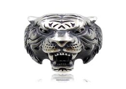 New fashion retro tiger head male ring creative animal Zodiac alloy ring fashion band men039s ring party jewelry1523392