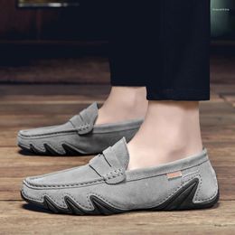 Casual Shoes Male Genuine Leather Flats Men Slip On Loafers Tenis Masculino Breathable Business Shoe Sneakers I