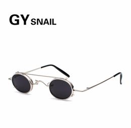 GY SNAIL Gothic Round Sunglasses Men Small Vintage Brand Retro steampunk sun Glasses Women oval alloy googles men uv4006737939