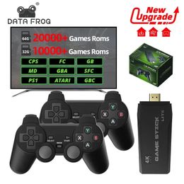 DATA FROG Retro Video Game Console 24G Wireless Stick 4k 10000 Games Portable Dendy for TV 20000 240430