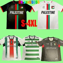 S-4XL 2023 2024 2025 Palestine soccer Jerseys Black Center Stripe (Red/Green English) Football Shirt War Justice March Palestinos Football Shirt uniform