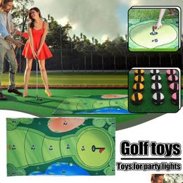 Other Golf Products The Indoor Casual Game Set Putting Parent Child Interaction Non Slip Hitting Mats Mini Suitable 231010 Drop Delive Dhx0C