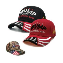 Ball Caps Embroidery Donald Trump Baseball 2024 Usa American Presidential Election Take America Flag Back Fashion Camouflage Adjustabl Dhoel