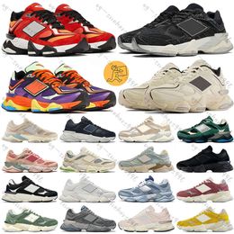 Designer sneakers New 9060 casual shoes Cream three black driftwood Cherry blossom pink green suede Sky Blue red Yellow 9060s men's and women's sports casual shoes