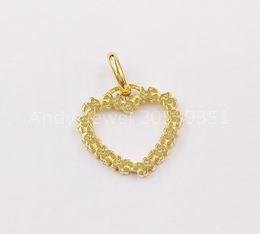 Authentic 925 Sterling Silver pendants 18K Yellow Gold San Valentine039S Pendant Charms Fits European bear Jewellery Style Gift 95657064