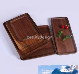 DHL Rectangle Black Walnut Plates Delicate Kitchen Wood Fruit Vegetable Bread Cake Dishes Multi Size Tea Food Snack Trays DD8372811