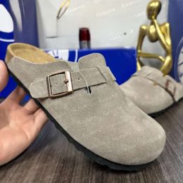 Designer Shoe Bostons Clogs Sandals Clog Slippers Cork Flat Fashion Summer Fashion Luxury Leather Slide Favourite Beach Casual Shoes Women Men Couple Shoes 611