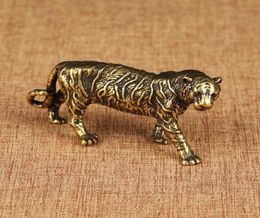 Chinese Zodiac brass Tiger Town desk ornaments01234567123880