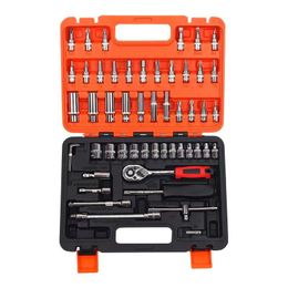 53pcs Ratchet Auto Repair Mechanic Wrench Set Kit Auto Repair Tools Car Ratchet Wrench Spanner Tool Kit Set Box