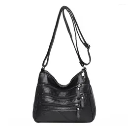 Bag BagLuxury Crossbody Purse Bags Shoulder Multi Pocket Zipper Handbag Solid Leather Women Tote