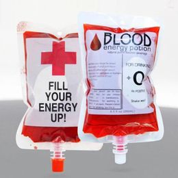 Gift Wrap 10pcs 250ml Halloween Cosplay Drink Container Bag Vampire Blood Pouch Props Zombie Beverage Drinks Bags Food Class