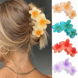 Hair Clips Delicate Flower Barrettes Small Accessory Plastic Claw For Girls F19D