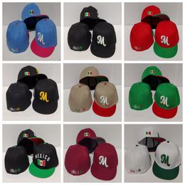 Mexico M letter Baseball caps New Fashion Men Women Hip Hop Unisex Outdoor Sports Flat Bone Wholesale Full Closed Fitted Hats