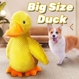 Dog Toy Stomping Duck Bite Resistant Grinding Teeth Cleaning Large Interactive Entertainment Puppy Boredom Pet Plush 240508