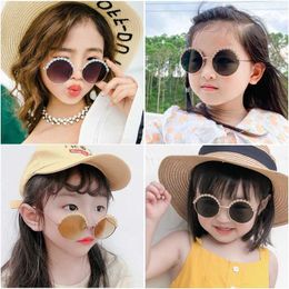 Sunglasses New Children Cute Alloy Flower UV400 Sunglasses Baby Girls Outdoor Sun Protection Sunglasses Boys Kids Eye Protection Glasses