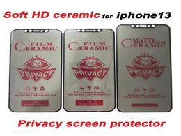 Privacy Antipeeping Antiglare Soft HD ceramic screen protector film For iPhone 13 12 11 Pro Max XS XR 8 7 6 PLUS5454153
