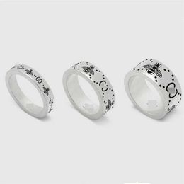 Band Rings 2023 Jewellery New Sterling Silver Classic Double Bee for Men and Women Same Style Couple Ring 220C