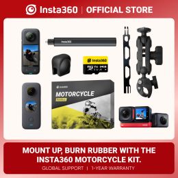 Camcorders Insta360 X3 and X2 Motor Club Motorcycle Kit and Accessories of X3/one X2/one Rs Twin