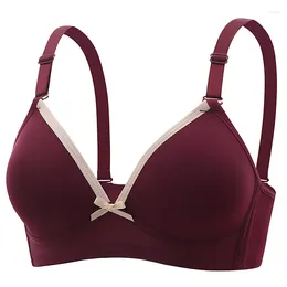 Bras Small Chest Gathering Thin Style No Steel Ring Simple Comfortable Seamless Breathable Anti Sagging Underwear Bra