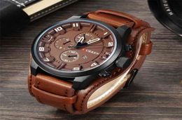 CURREN Top Brand Sport Mens Drop Watches Male Clocks Date Sport Military Clock Leather Strap Quartz Men Watch Gift 8225 215133081