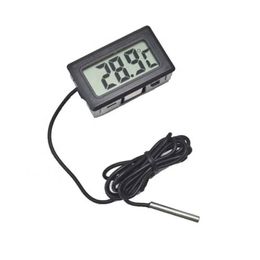 Mini LCD Digital Thermometer Hygrometer Temperature Indoor Convenient Temperature Sensor Humidity Metre Gauge Instruments Cable