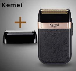KEMEI New shaving machine USB charging reciprocating double mesh gold and silver knife mesh washable shaver km2024 57515657