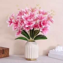 Decorative Flowers 1PC Simulation Of Magnolia Branches Business Office Desktop Windowsill Foyer Garden Courtyard Home Decoration Placement