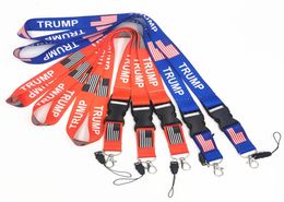 Trump Lanyards Keychain Party Favour USA Flag ID Badge Holder Key Ring Straps for Mobile Phone2734724