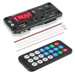 6V-12V 50W MP3 Player Bluetooth 5.0 Decoder Board Car FM Audio Module Support Call Recording Power-off Memory