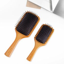 AVEDA Paddle Brush Brosse Club Massage Hairbrush Combs Prevent Trichomadesis Hair SAC Massager Wood TPE Airbag Nylon Teeth Brushes 11 LL