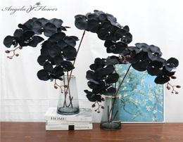 105cm Artificial flower black butterfly orchid silk phalaenopsis for wedding Christams home decoration garden potted fake plants1734318
