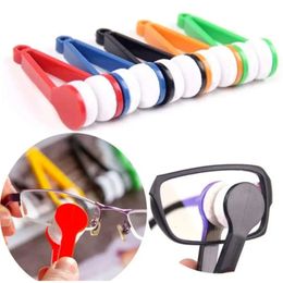 Plastic Sunglasses Brush Portable Cleaning Mini Microfiber Brushes Glasses Glass Double Sided Clean Tool 5 Colors es