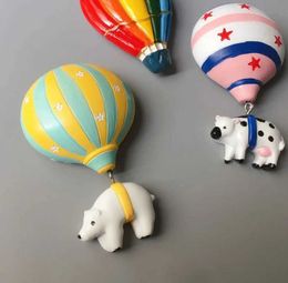 3PCSFridge Magnets Hot Air Balloon Refrigerator Magnets for Animal Travel Stickers Suction Stickers Refrigerator Decorative Magnet Magnets