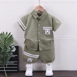 Clothing Sets Boys Summer Children Fashion Cotton Shirts Shorts 2pcs Tracksuits For Baby Wedding Suit Kids Jogging Outfits 5Y