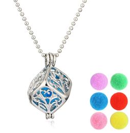 whole locket 2018 Cube Life Tree Diffuser Antique Aromatherapy Fragrance Therapy Essential Oil Necklace Diffuser Jewelry6031189