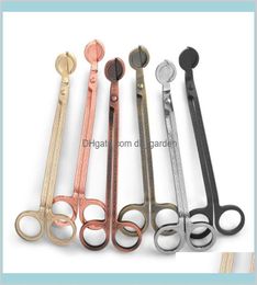 Hand Tools Home Garden Stainless Steel Snuffers Rose Gold Scissors Candle Wick Trimmer Oil Lamp Trim Scissor Cutter Drop Delivery 9171920