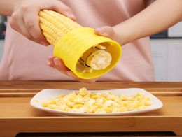 Creative New Corn Peelers Niblet Separator Vegetable Sheller Fruit Tools Cooking Gadgets Home Accessories Stainless Steel Corn Pla4366571