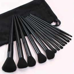 Makeup Brushes 13 piece black makeup brush set foundation make-up powder blusher kabuki mix beauty tool Brochas Maquillaje cosmetics Q240507